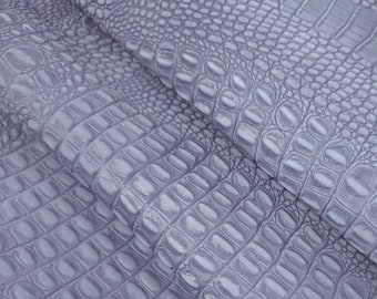 Dusty Blue Krokodil Alligator Leder geprägte Textur erstaunliche Relief 0Z 2018