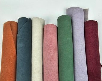 0,5kg: Restos de camurça | Recortes | Peças | Pacote de couro (mínimo 5x5 polegadas/12,5x12,5cm)