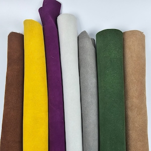 2kg: Suede Scraps | Offcuts | Pieces | Pack  Leather (Minimum 10x10inch/25x25cm)