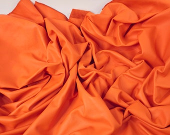 Vibrant Orange Livorno Natural Full Grain Premium Soft Nappa Leather