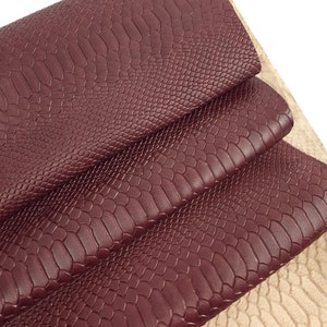 Brandy Brown Anaconda Repujado Amazing Relief Snake Bef Leather 0Z 1988