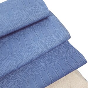 Real Blue Snake Calf Leather Embossed Amazing Relief 0Z 1904