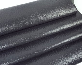 Asphalt Ostrich 2023 Embossed Texture Bovine Leather