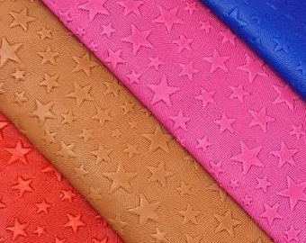 All Stars Embossed Genuine Leather for Earrings, Acessories and Craft - Pre Cuts 12x12inch / 30x30cm (Pack with 2 Pieces)