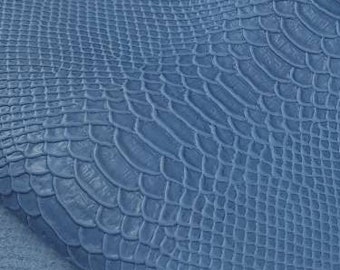 Real Blue Snake Leather Embossed Amazing Relief 0Z 2004