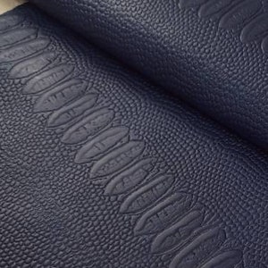 Navy Blue Snake Leather Embossed Amazing Relief 0Z 1904
