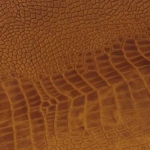 Princeton Orange Bicolor Crocodile Alligator Leather Embossed Amazing Relief 0Z 1581
