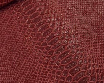 Burgundy Snake Leather Embossed Amazing Relief 0Z 2004