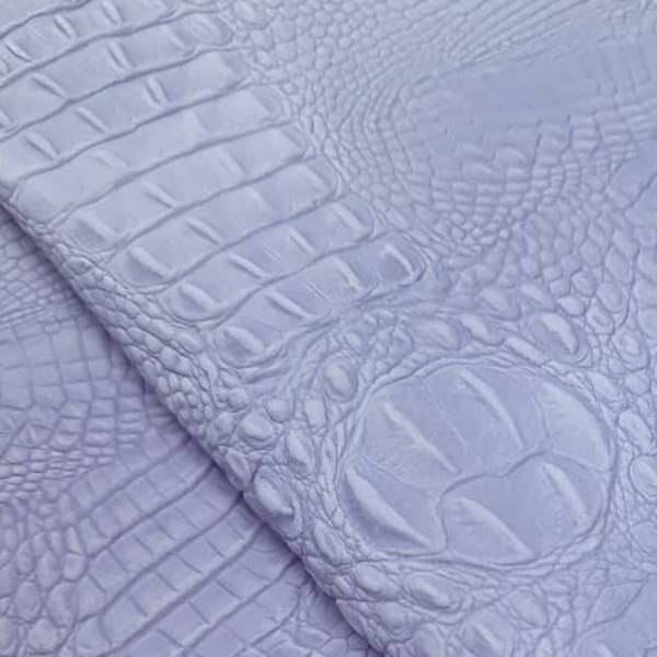 Lavender Crocodile Alligator Leather Embossed Amazing Relief 0Z 2018