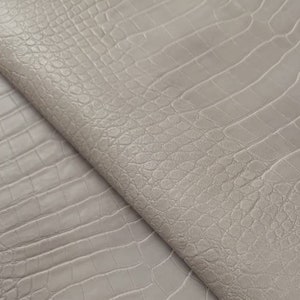 Glacier Gray Crocodile Alligator Leather Embossed Amazing Relief 0Z 2021