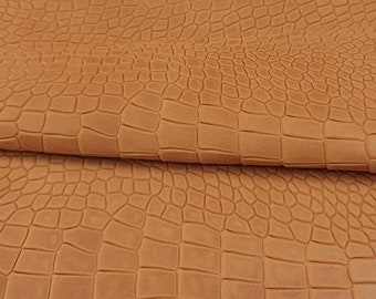 Peanut Crocodile Alligator Leather Embossed Amazing Relief Croco 0Z 1581