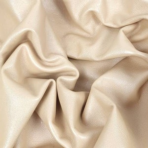 Brazilian Sand Lyra Milled Natural Soft Nappa Sprayed Metallic Leather
