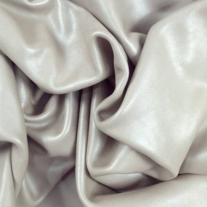Cool Grey Mira Sprayed Metallic Soft Calf Leather