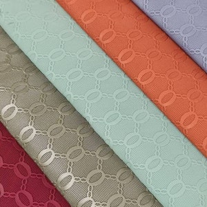 Oval Chain Link Pattern Embossed Genuine Leather for Earrings, Acessories and Craft - Pre Cuts 12x12inch / 30x30cm (Pack with 2 Pieces)