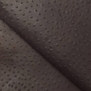 ココアブラウン オーストリッチエンボスレリーフレザー
