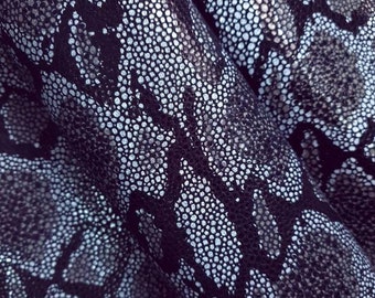 Black and White Tridimensional Snake Leather
