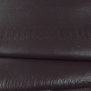 Dark Brown Semi Shine Snake Calf Leather Embossed Amazing Relief 0Z 1904