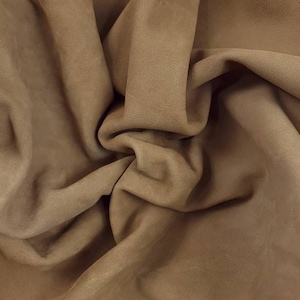 Taupe Mosti Wet Milled Vintage Nobuck Leather