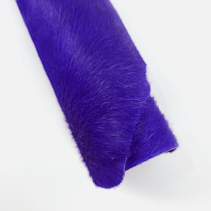 Purple Cavallino Calfskin Hair on Hide Leather