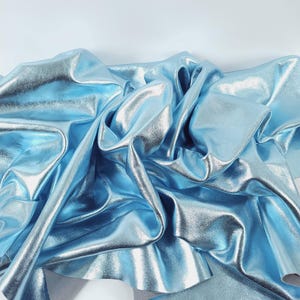 Azurro 9070 Laminado Metallic Luxurious Calf Soft Leather
