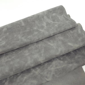 Pelle pull up pieno fiore di bufalo Driftwood