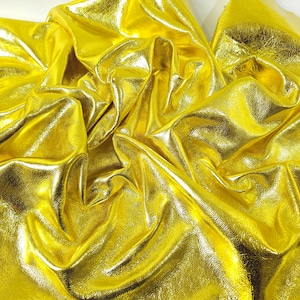 Yellow 6929 Metallic Milled Calf Soft Leather