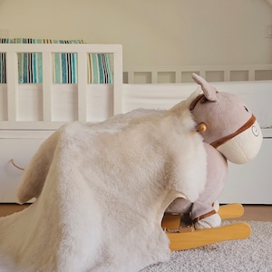 Limestone Genuine Sheepskin Fur Rug Skin Hide (Thick Hair)