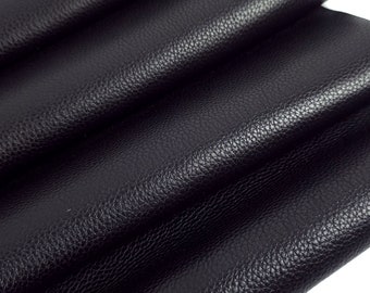 Jet Black Pompey Embossed Natural Calf Leather