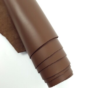 Cocoa Brown Havanna Sporty Classy Smooth Nappa Uniform Grain Leather