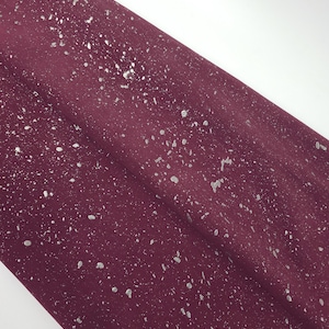Rose Wine Cannes Spotted Silver Smooth Pattern Suede Leather