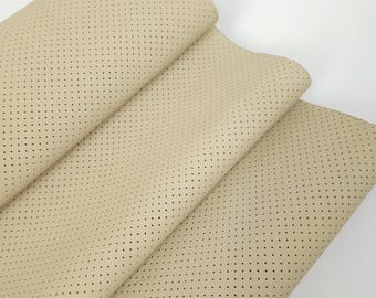 Gebleichter Sand Perforiertes weiches Leder