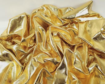 Gold 7934 Metallic Milled Calf Soft Leather