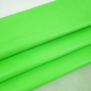 Pelle nappa morbida pieno fiore naturale Gibraltar Flat verde neon