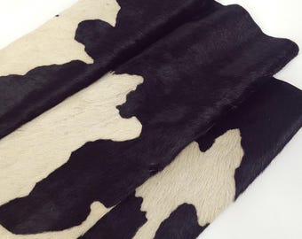 Black Brindle Hair on Hide Leather