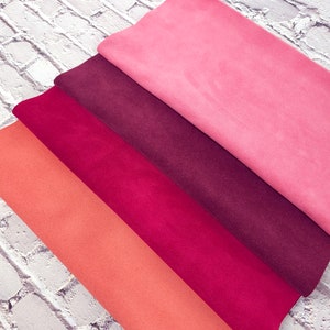 Pink- und Lilatöne Premium Echtleder für Kleine Projekte Zubehör und Handwerk - Vorschnitte 12 x 12 Zoll / 30 x 30 cm (Packung mit 2 Stück)