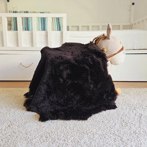 Expresso Genuine Sheepskin Fur Rug Skin Hide (Thick Hair)