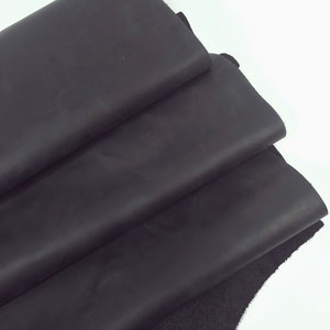 Black Crazy Horse Vintage Pull Up Rustic Leather
