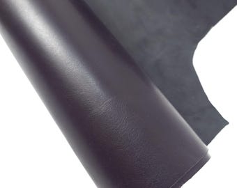 Black Pallermo Full Grain Fine Semi Shine Aniline Leather