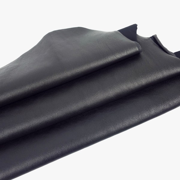 Schwarz Stretch Flexible Premium sehr weiches glattes Ziegen-Nappaleder