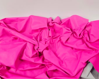 Pink Neon Natural Shine Full Grain Soft Fluorescent Nappa Leather