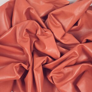 Salmon Premium Soft Semi Shine Aniline Leather image 2