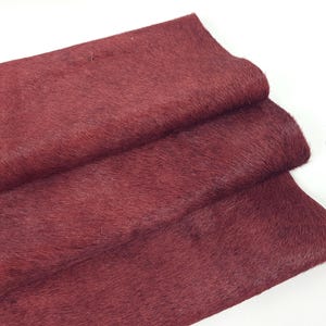 Ruby Wine Cavallino Calfskin Hair on Hide Leather