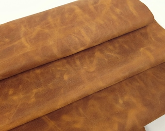 Sudan Brown Buffalo Full Grain Pull Up Leather
