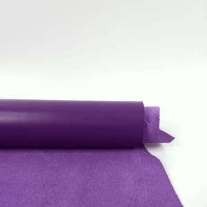 Pelle nappa liscia a grana uniforme, sportiva, elegante, viola, Havanna