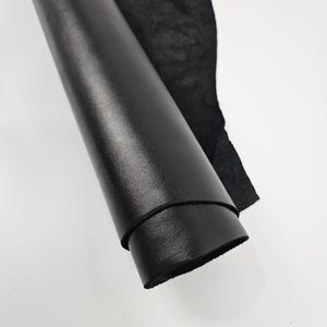 Pelle di vitello pieno fiore anilina morbida di qualità superiore Fiumicino Jet Black