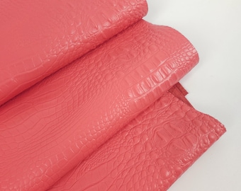 Porcelain Rose Crocodile Alligator Calf Leather Embossed Texture Amazing Relief OZ 2018 V2
