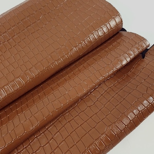 Argan Oil Patent Crocodile Alligator Leather Embossed Texture Amazing Relief LFC CROCK1
