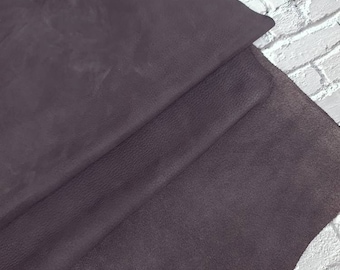Shale Vio Embossed Milled Very Soft Nubuck Leather