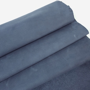 Dark Denim Victoria Embossed Milled Waterproof Soft Nubuck Leather