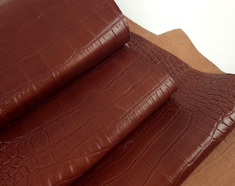 Coconut Shell Crocodile Alligator Calf Leather Embossed Amazing Relief Leatherforcraft Crock R